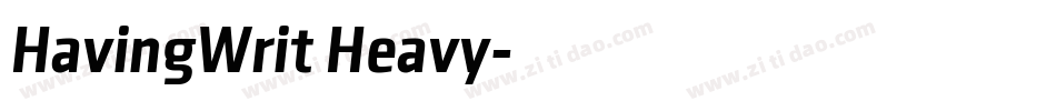 HavingWrit Heavy字体转换